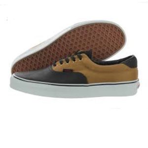 vans era black and brown